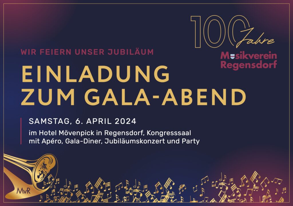 Musikverein Regensdorf  Gala-Abend mit Jubiläumskonzert