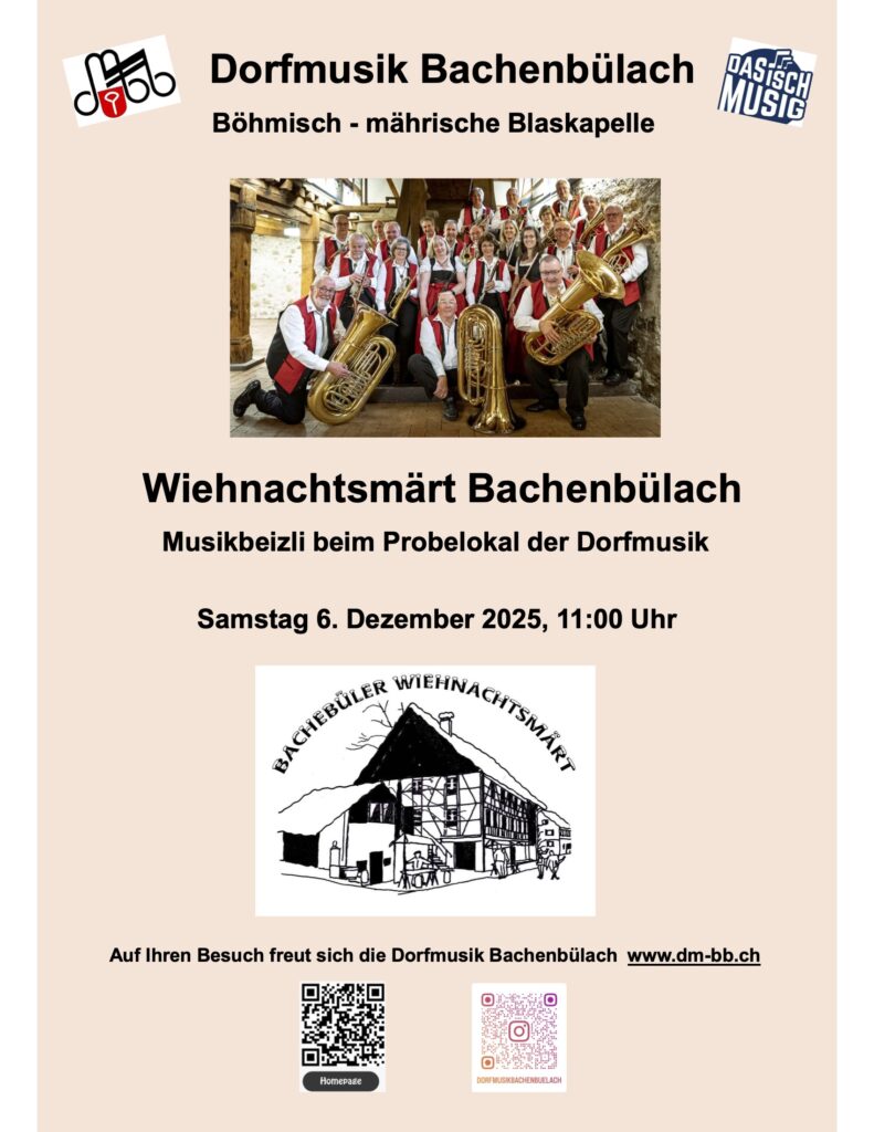 Dorfmusik Bachenbülach  >Wiehnachtsmärt