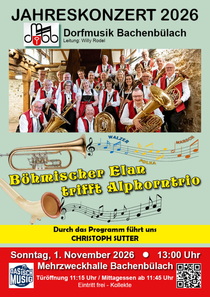 Dorfmusik Bachenbülach > JAHRESKONZERT 2026 