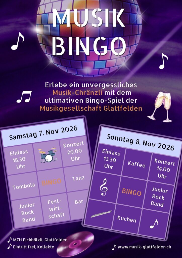 Musikgesellschaft Glattfelden > Musik Bingo 